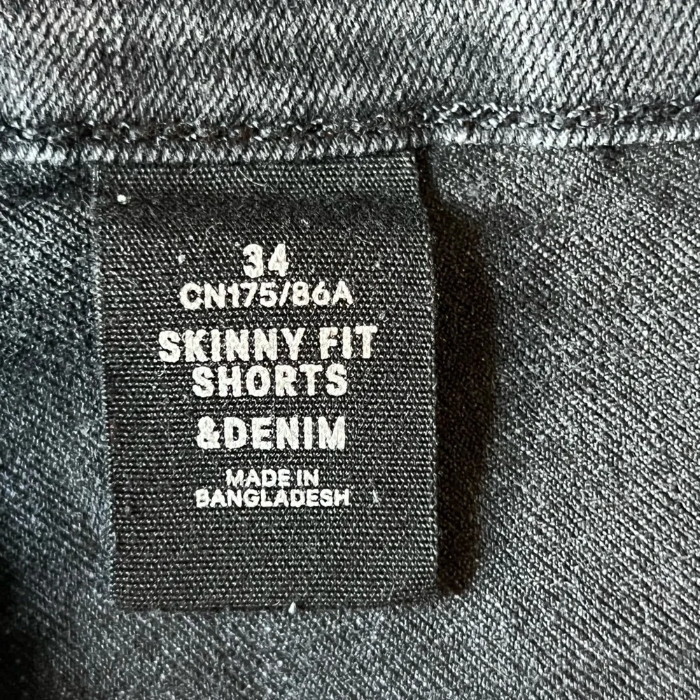 Men's Black Skinny Fit Denim Shorts